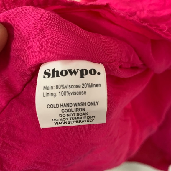 Showpo. Barbiecore bright print strappy mini dress - Picture 4 of 6